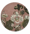 Vlněný koberec Wedgwood Waterlily růžová kruh